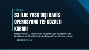 33 İlde Yasa Dışı Bahis Operasyonu 119 Gözaltı Kararı