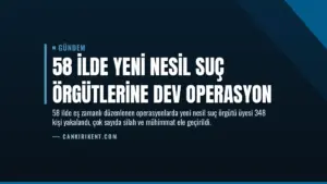 58 İlde Yeni Nesil Suç Örgütlerine Dev Operasyon