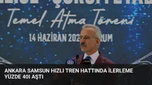 Ankara Samsun Hızlı Tren Hattında İlerleme Yüzde 40ı Aştı