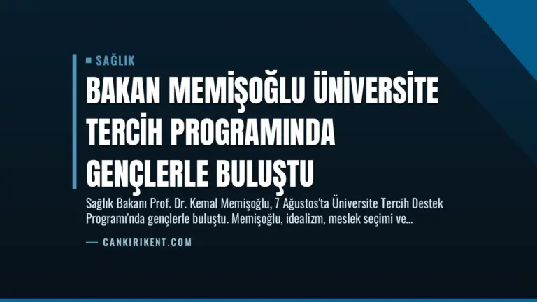 Bakan Memişoğlu Üniversite Tercih Programında Gençlerle Buluştu