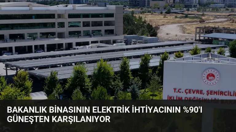 Bakanlık Binasının Elektrik İhtiyacının 'ı Güneşten Karşılanıyor