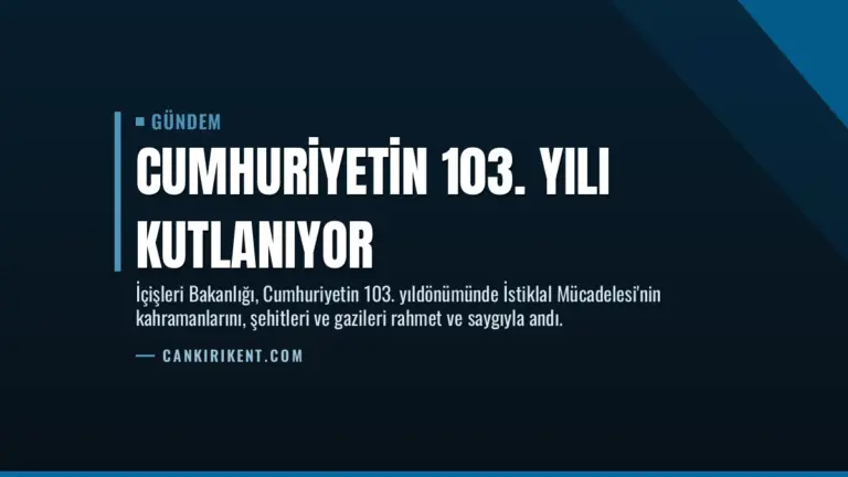 Cumhuriyetin 103. Yılı Kutlanıyor
