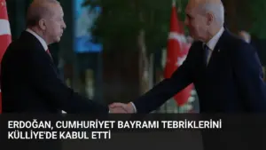 Erdoğan, Cumhuriyet Bayramı tebriklerini Külliye'de kabul etti