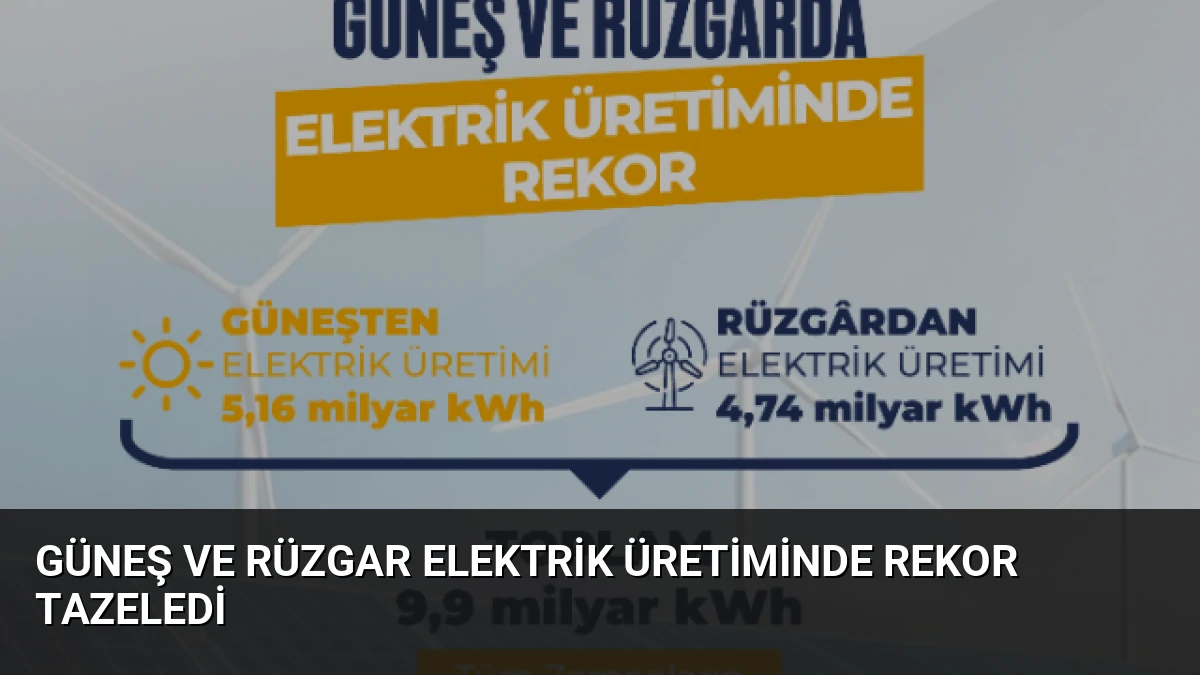 Güneş ve Rüzgar Elektrik Üretiminde Rekor Tazeledi