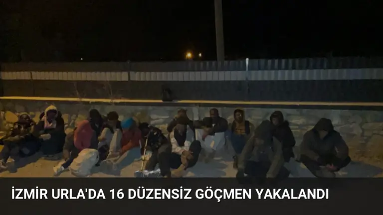 İzmir Urla’da 16 Düzensiz Göçmen Yakalandı