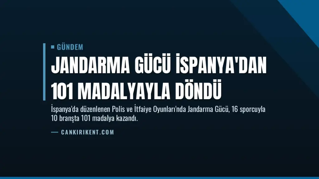 Jandarma Gücü İspanya'dan 101 Madalyayla Döndü