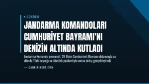 Jandarma Komandoları Cumhuriyet Bayramı'nı Denizin Altında Kutladı