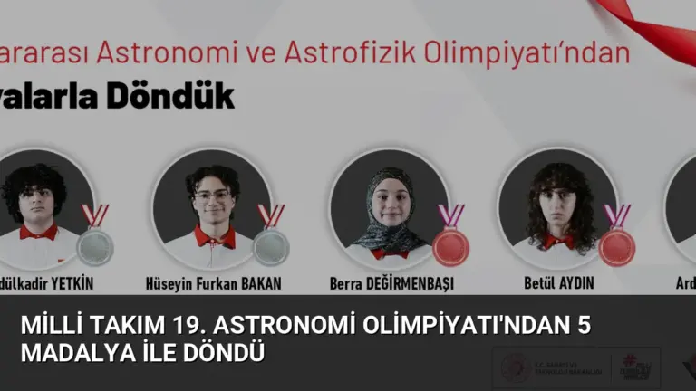 Milli Takım 19. Astronomi Olimpiyatı’ndan 5 Madalya ile Döndü