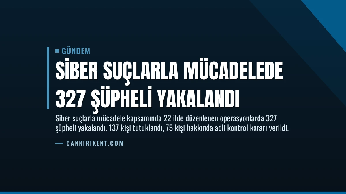 Siber Suçlarla Mücadelede 327 Şüpheli Yakalandı