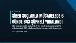 Siber Suçlarla Mücadelede 6 Günde 643 Şüpheli Yakalandı