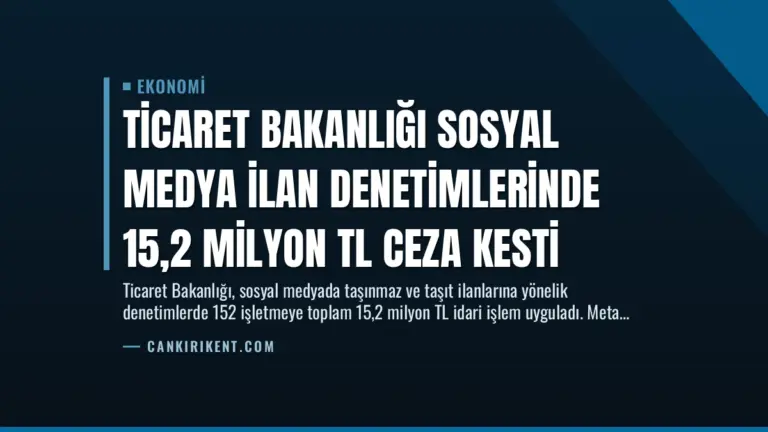 Ticaret Bakanlığı Sosyal Medya İlan Denetimlerinde 15,2 Milyon TL Ceza Kesti