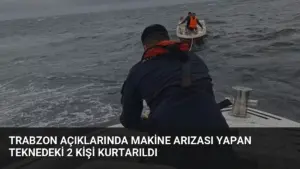 Trabzon Açıklarında Makine Arızası Yapan Teknedeki 2 Kişi Kurtarıldı