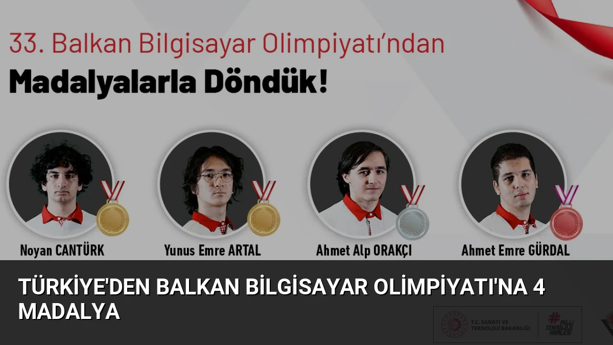 Türkiye’den Balkan Bilgisayar Olimpiyatı’na 4 Madalya