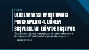 Uluslararası Araştırmacı Programları 4. Dönem Başvuruları Ekim’de Başlıyor