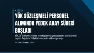 YÖK Sözleşmeli Personel Alımında Yedek Aday Süreci Başladı