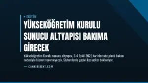 Yükseköğretim Kurulu Sunucu Altyapısı Bakıma Girecek